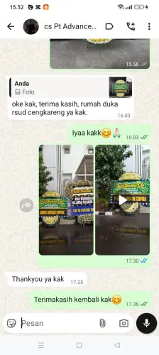 Testimonial Papan Bunga Pernikahan sungai andai
